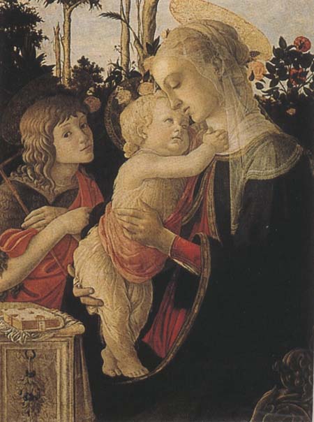 Madonna of the Rose Garden or Madonna and Child with St John the Baptist